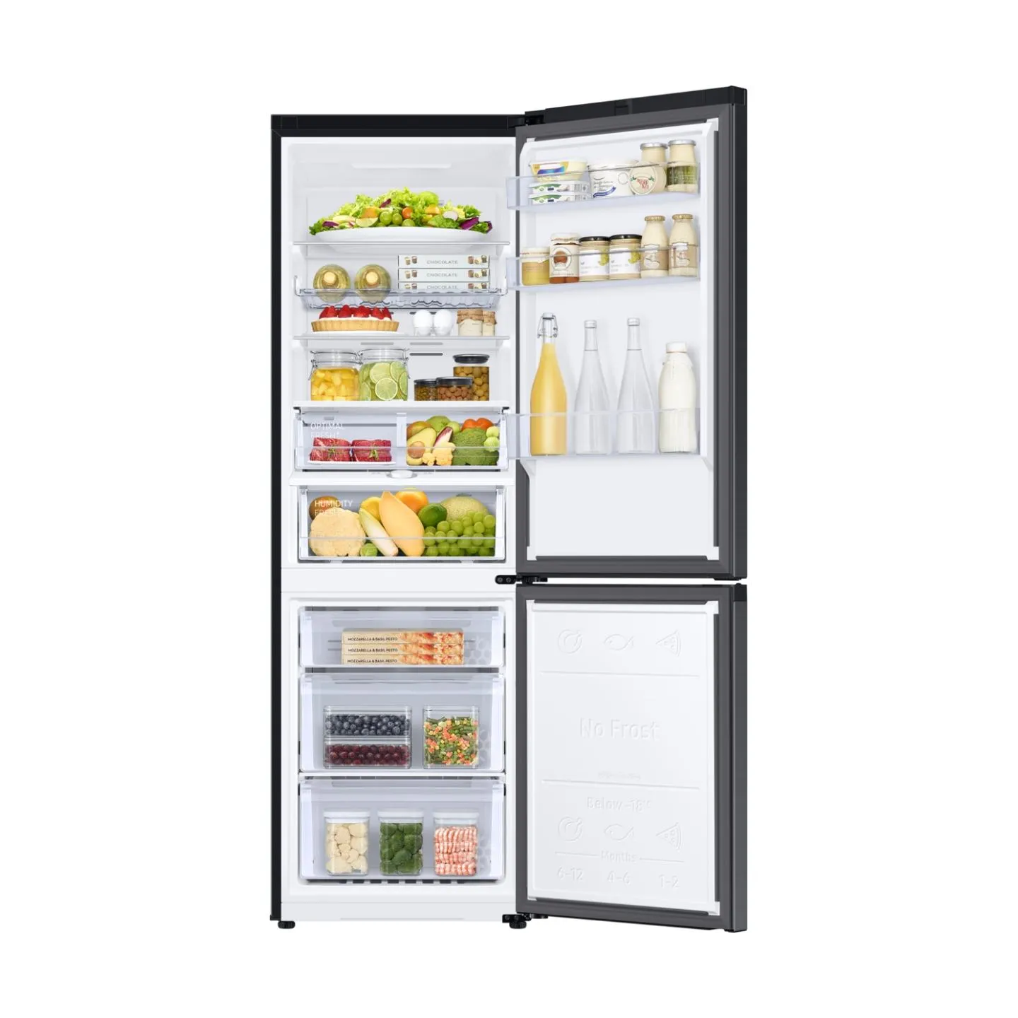Samsung Refrigerator RB34C675EBN/EF, height 185.3cm, 344l, Energy class E, freezer 114l, fridge 230l / RB34C675EBN/EF