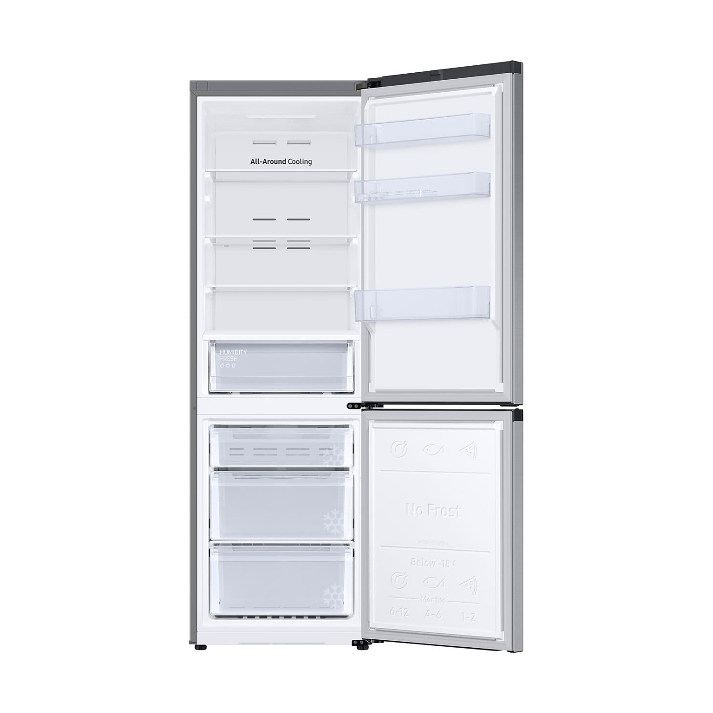 Samsung Refrigerator RB34C600ESA/EF, height185.3cm, 344l, Energy class E, freezer 114l, fridge 230l / RB34C600ESA/EF