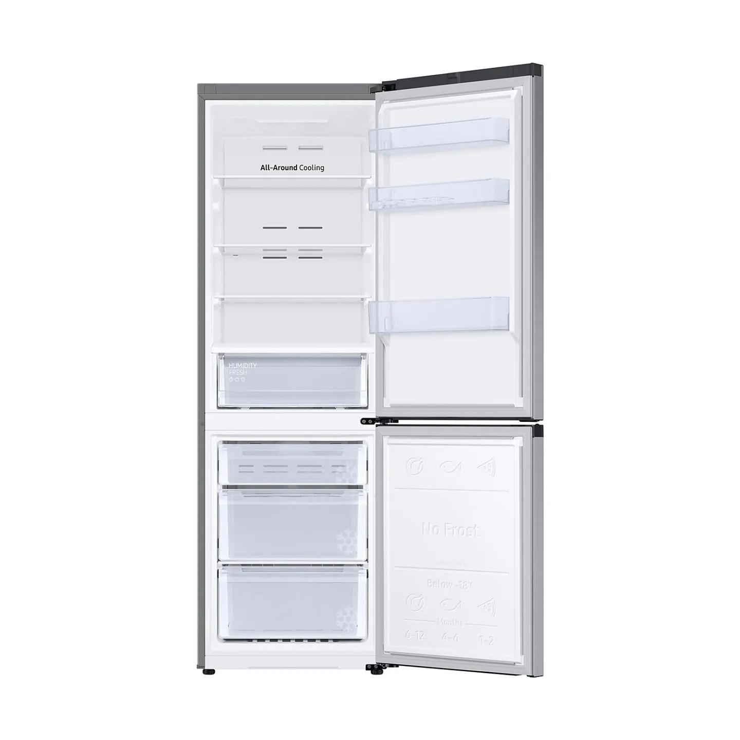 Samsung Refrigerator RB34C600ESA/EF, height185.3cm, 344l, Energy class E, freezer 114l, fridge 230l / RB34C600ESA/EF