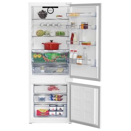 Beko Built-In Refrigerator BCNE400E40SN, Width 69 cm, Height 194 cm, Energy class E, HarvestFresh, Neo Frost, Inverter motor / B