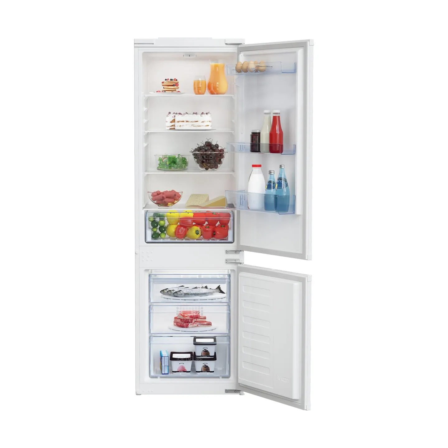 Beko Built-in Refrigerator BCSA285K4SN, Height 177.5 cm, Energy class E, Inverter motor / BCSA285K4SN