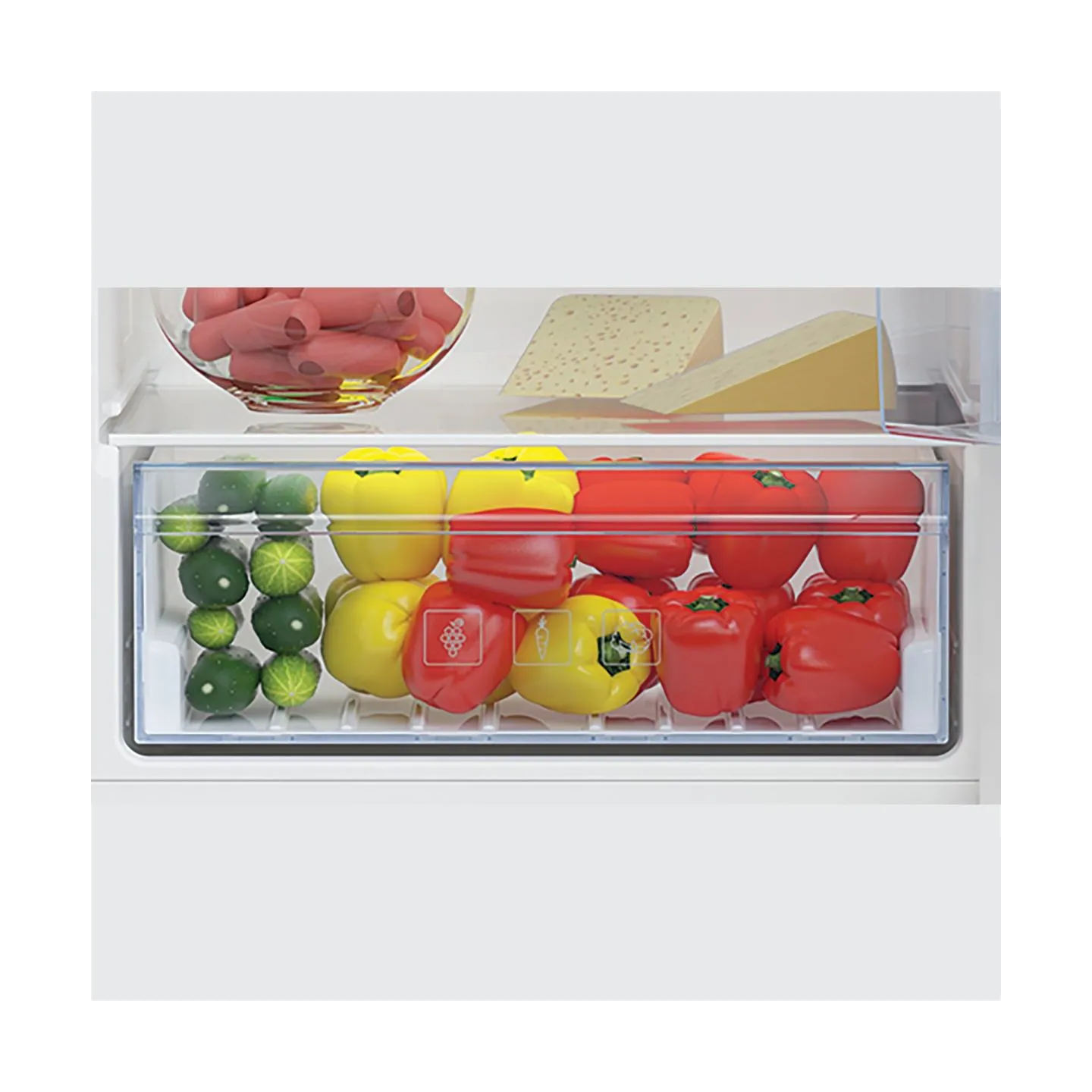 Beko Built-in Refrigerator BCSA285K4SN, Height 177.5 cm, Energy class E, Inverter motor / BCSA285K4SN