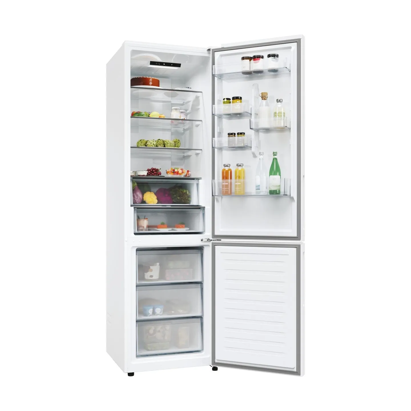 Candy refrigerator CNCQ2T620EW, Energy class E, Height 205 cm, 409 L, White, No Frost / CNCQ2T620EW