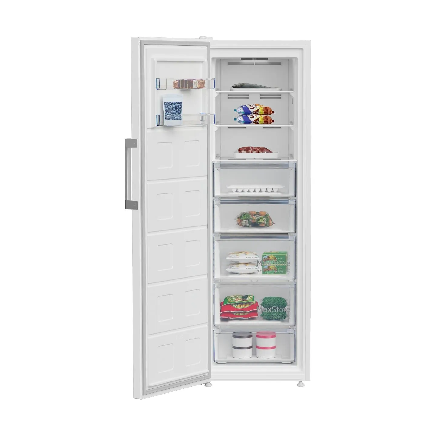 Beko Upright Freezer B3RMFNE314W, Energy class E, 186.5 cm, 286L, White color / B3RMFNE314W