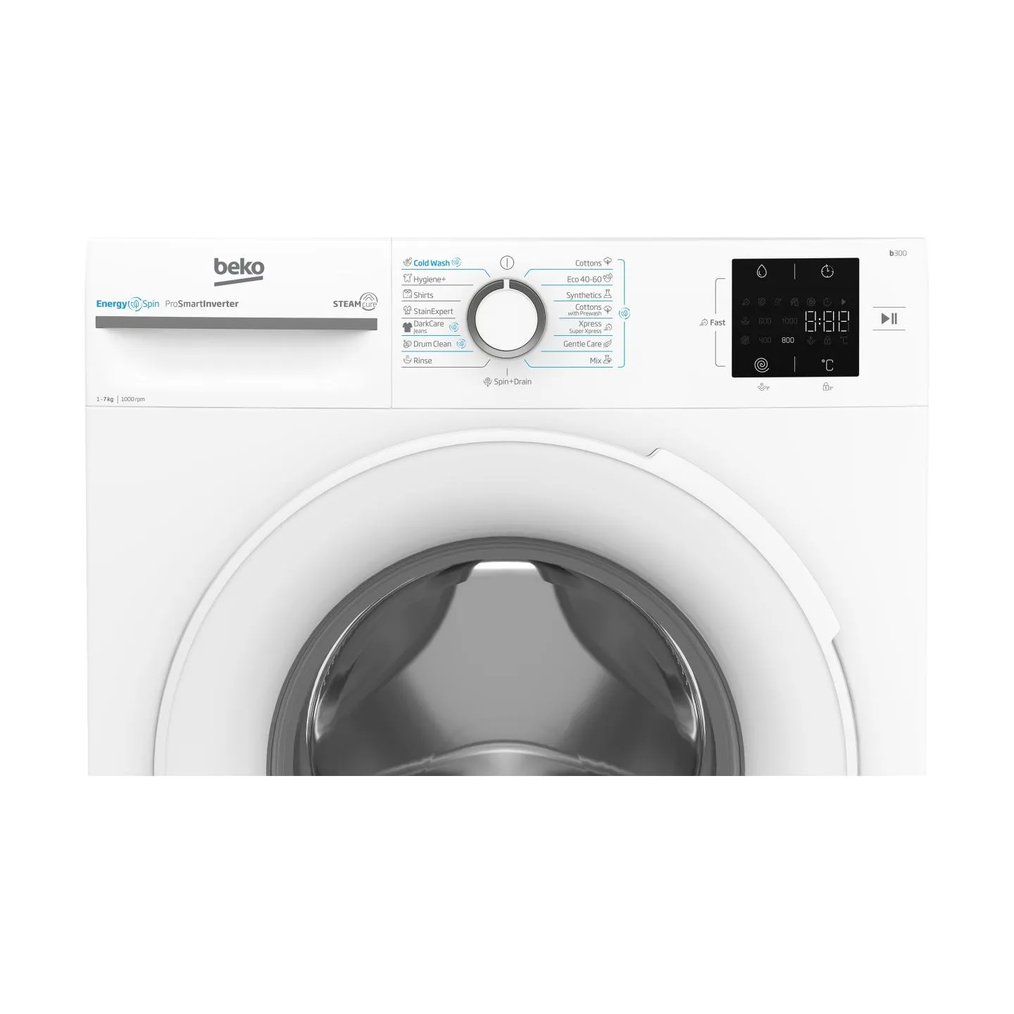 Beko Washing machine BM3WFSU37013WW, 7 kg, Energy class A, 49.6 cm, 1000 rpm, Inverter motor, Steam Cure / BM3WFSU37013WW