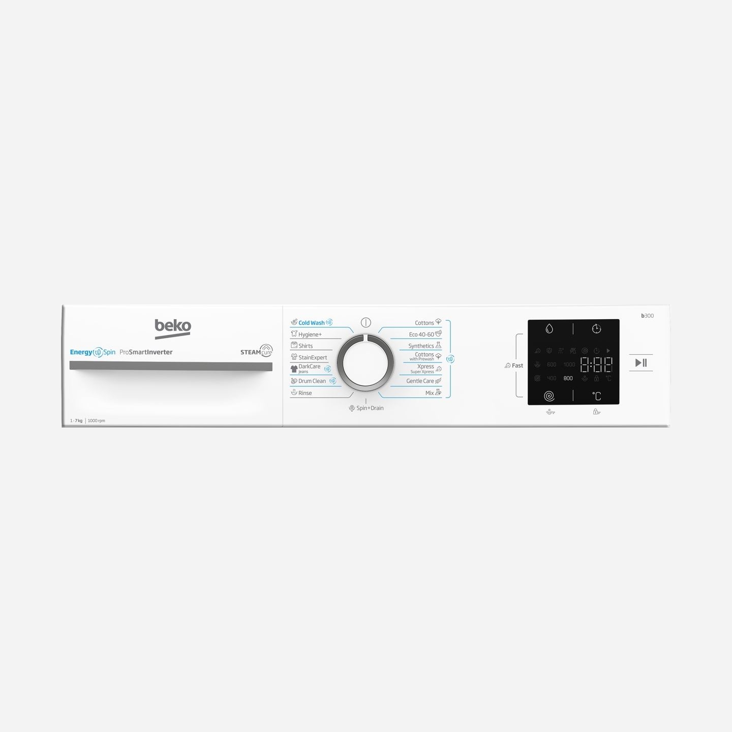 Beko Washing machine BM3WFSU37013WW, 7 kg, Energy class A, 49.6 cm, 1000 rpm, Inverter motor, Steam Cure / BM3WFSU37013WW