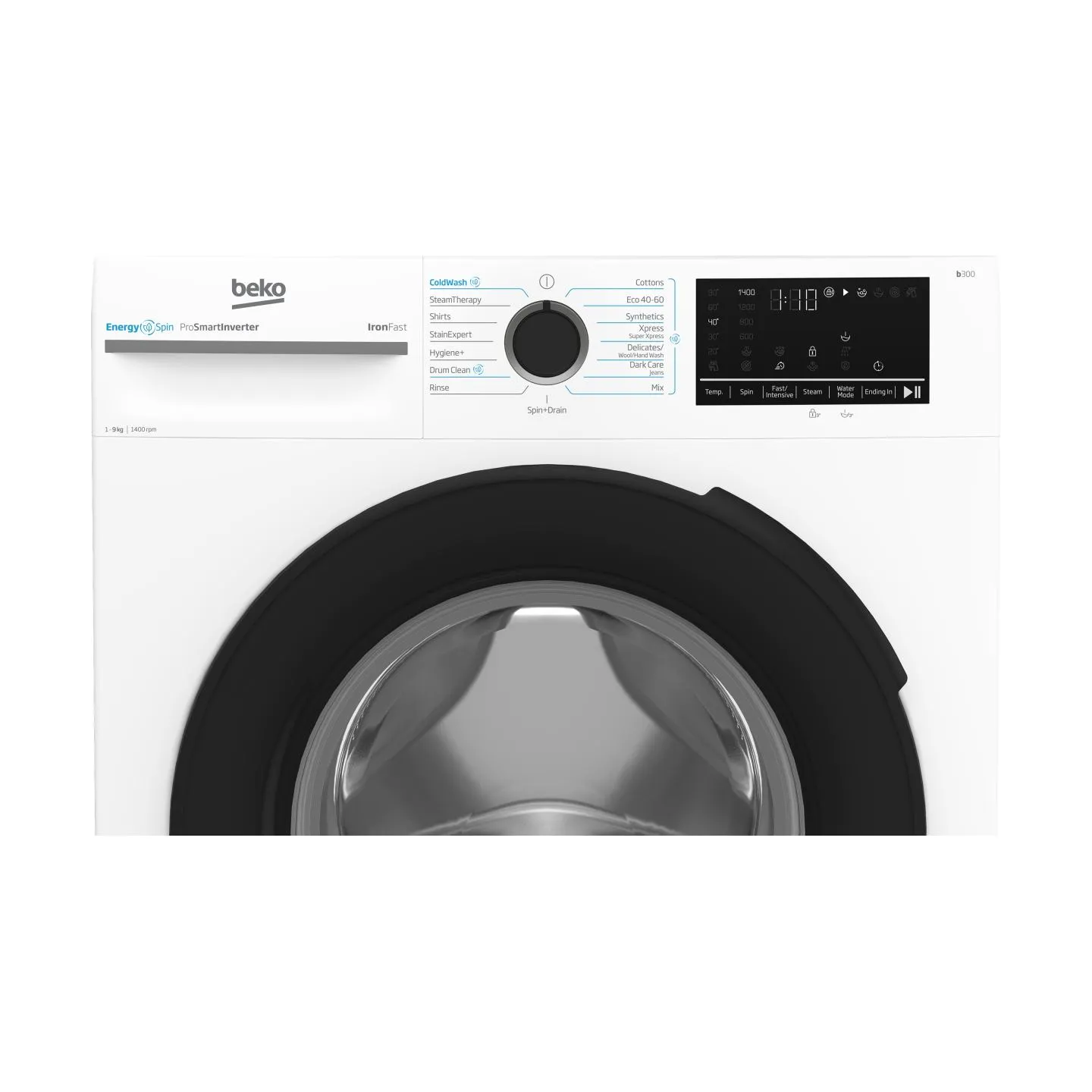 Beko Washing machine BM3WFSU49415WB, 9 kg, Energy class A, 51.8 cm, 1400 rpm, Inverter motor, Steam Cure / BM3WFSU49415WB