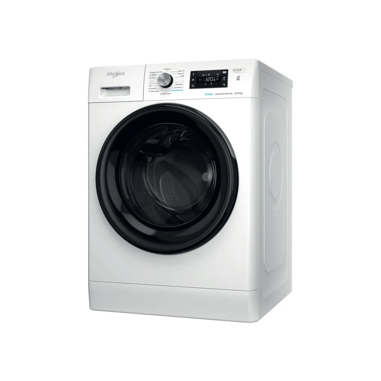 Whirlpool Washing machine - Dryer FFWDB 864349 BV EE, 1400 rpm, Energy class D, 8kg - 6kg, Depth 54 cm, Inverter motor, Steam Re