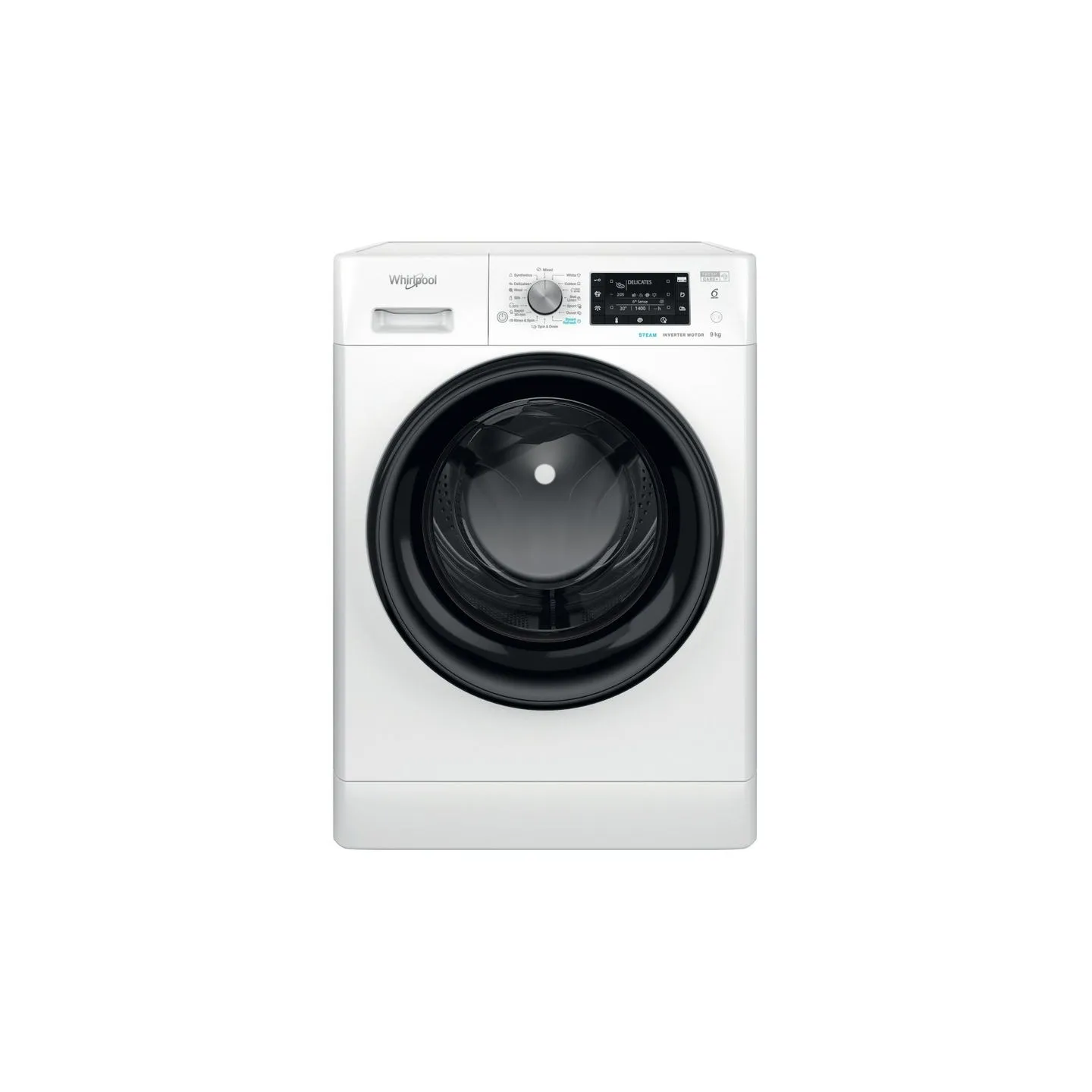 Whirlpool Washing machine FFD 9489 BV EE, 9kg, 1400 rpm, Energy class A, Depth 63 cm, Inverter motor, Black doors / FFD9489BVEE