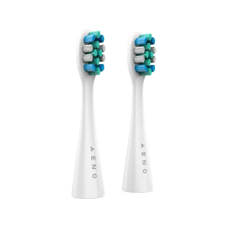 Aeno Replacement toothbrush heads, White, Dupont bristles, 2pcs in set (for ADB0001S/ADB0002S)
