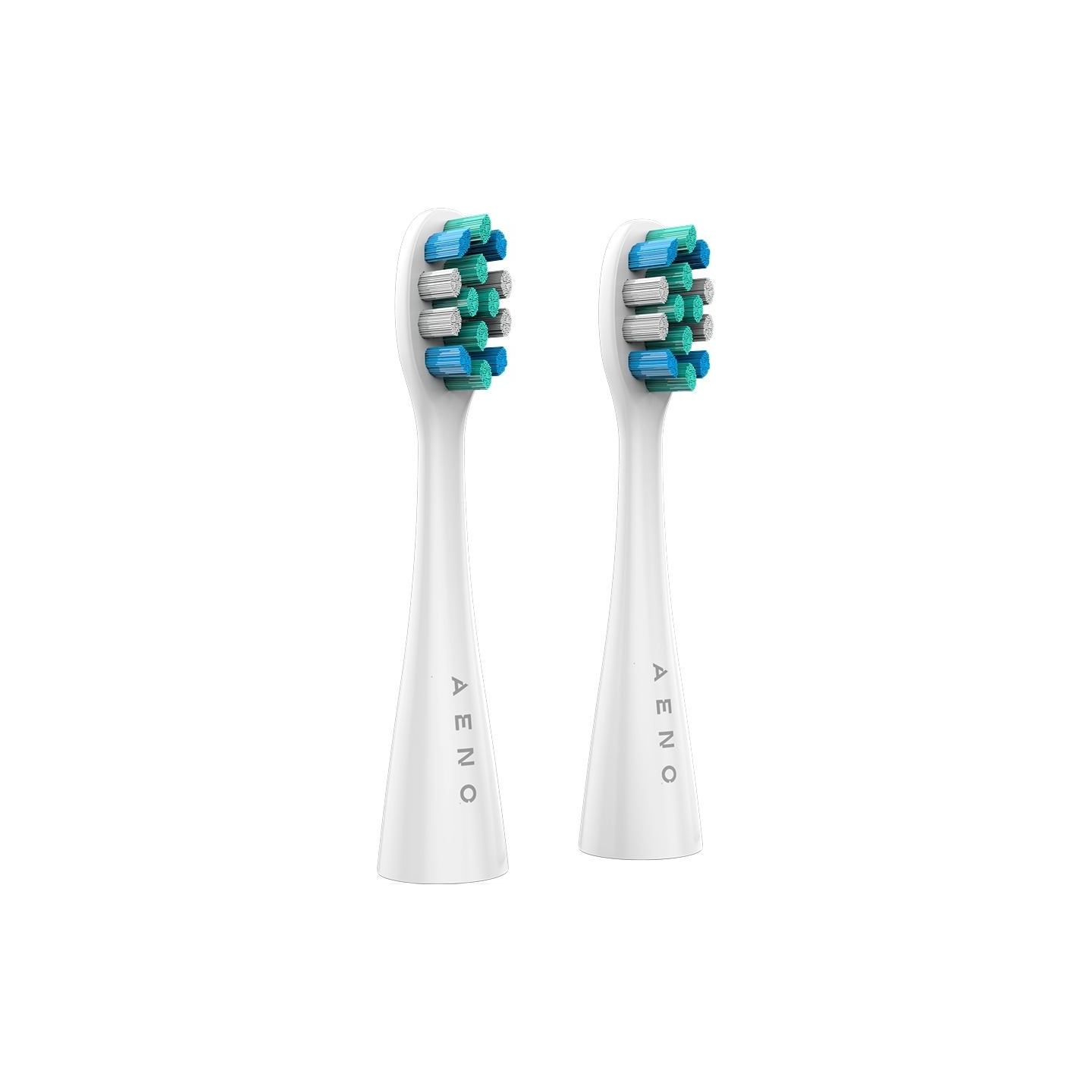 Aeno Replacement toothbrush heads, White, Dupont bristles, 2pcs in set (for ADB0001S/ADB0002S)