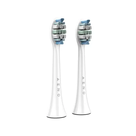 Aeno Replacement toothbrush heads, White, Dupont bristles, 2pcs in set (for ADB0003/ADB0005 and ADB0004/ADB0006)