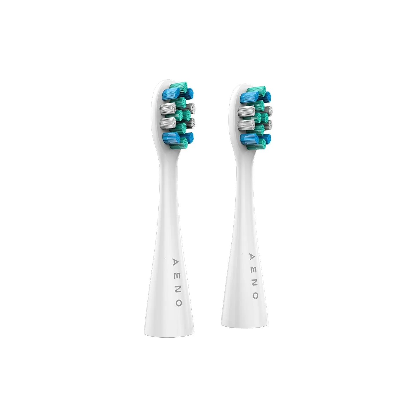 Aeno Replacement toothbrush heads, White, Dupont bristles, 2pcs in set (for ADB0007/ADB0008)