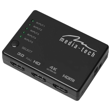 Media-Tech MT5207 5xHDMI switch 4K