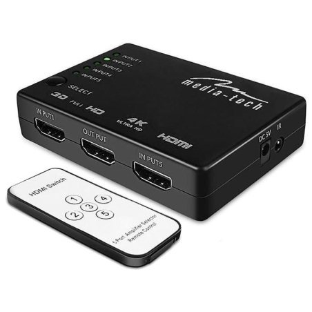 Media-Tech MT5207 5xHDMI switch 4K