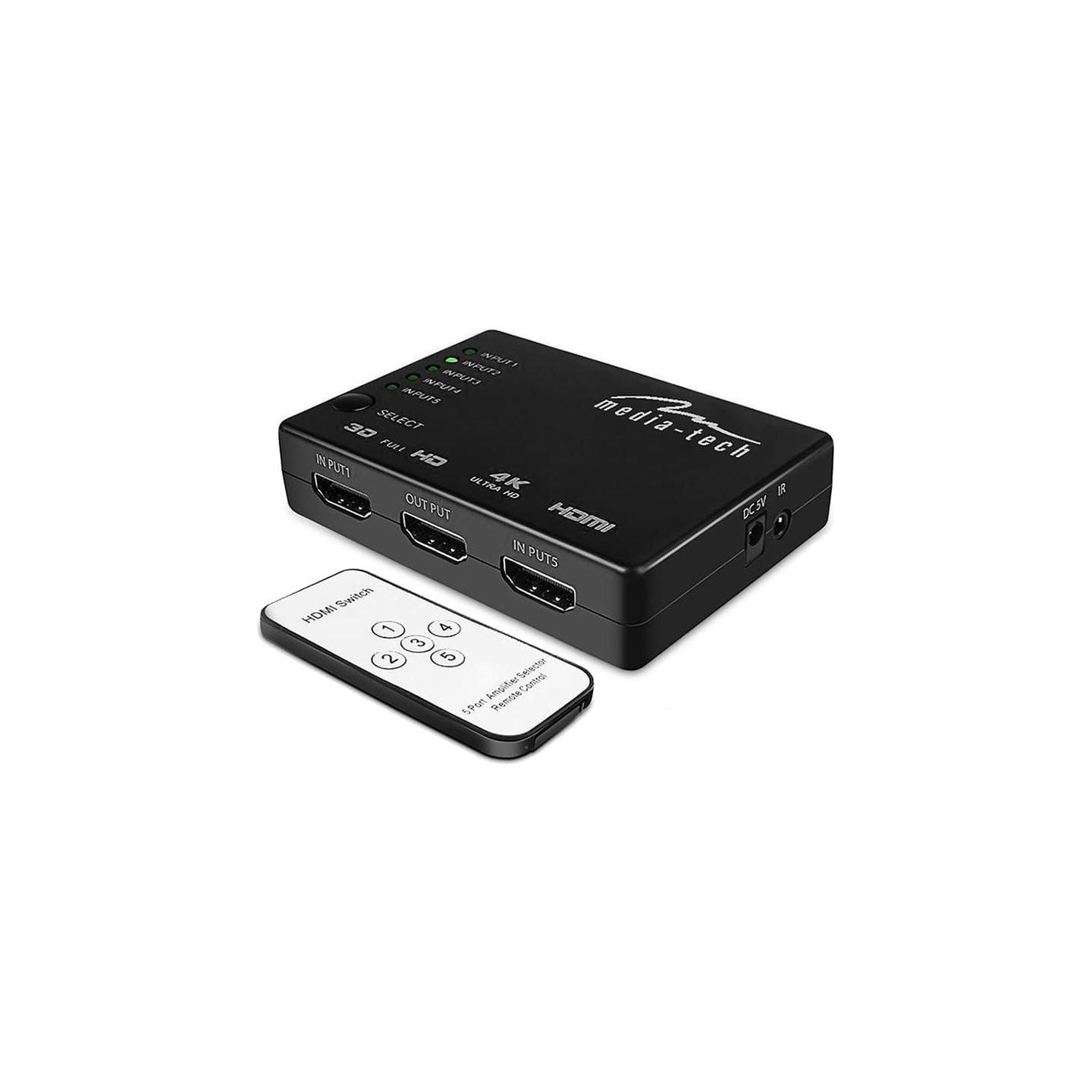 Media-Tech MT5207 5xHDMI switch 4K