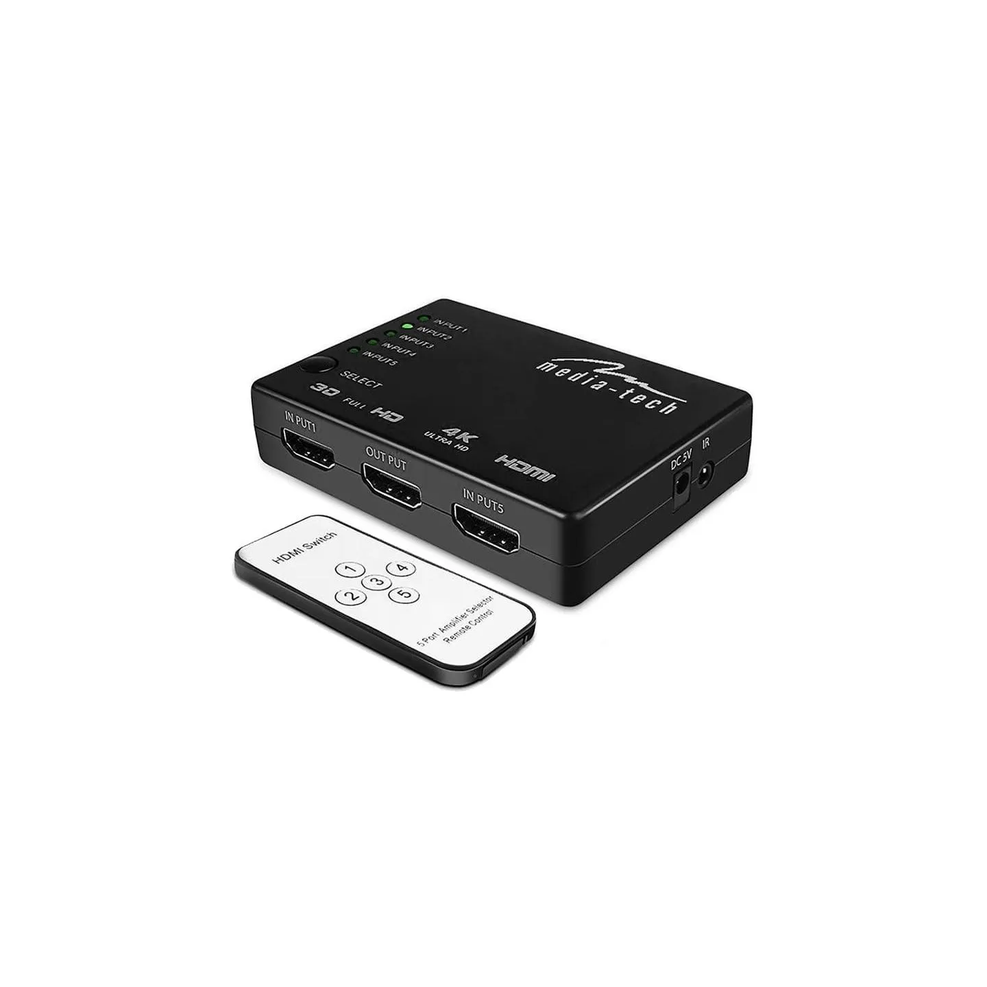 Media-Tech MT5207 5xHDMI switch 4K