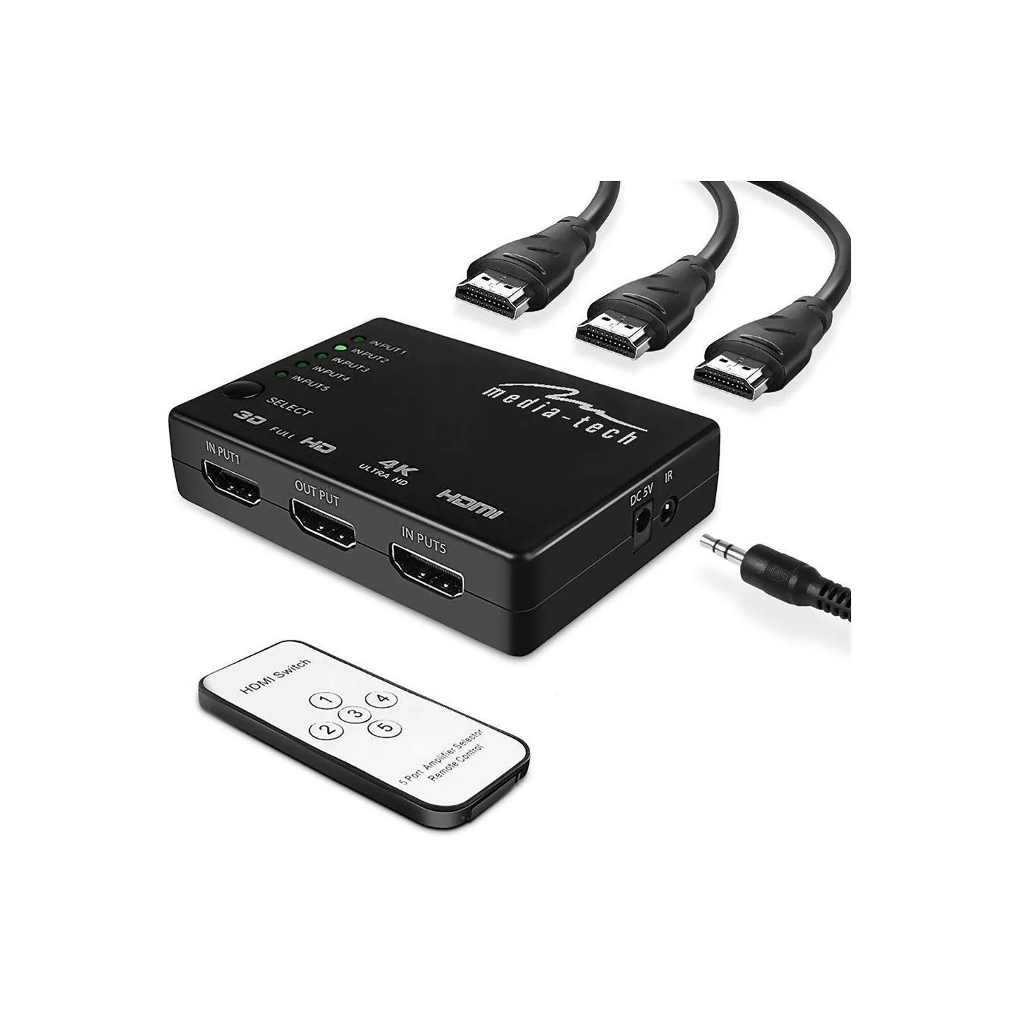 Media-Tech MT5207 5xHDMI switch 4K