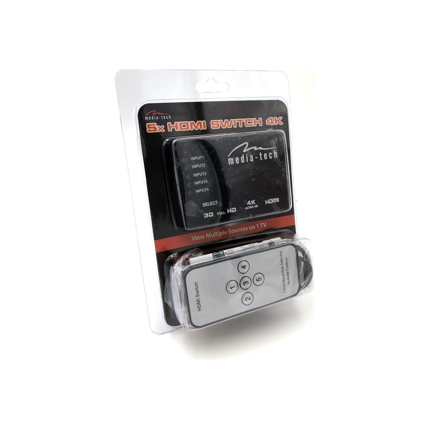 Media-Tech MT5207 5xHDMI switch 4K