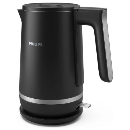Philips Double Walled Kettle | HD9395/90 | Electric | 2200 W | 1.7 L | Stainless steel/Plastic | 360° rotational base | Black