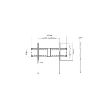 Gembird TV Wall Mount 43 - 90 inch 70 kg fixed
