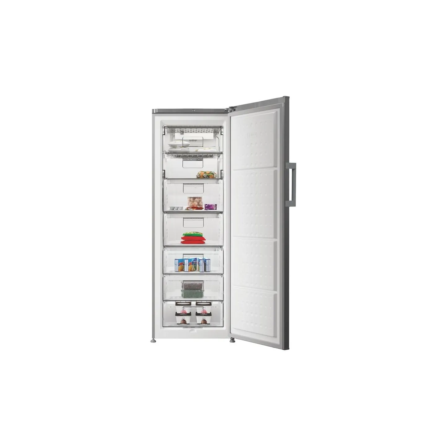 Indesit Upright Freezer FINS1261S4E, Energy class E, Height 171cm, 244l, Silver / FINS1261S4E