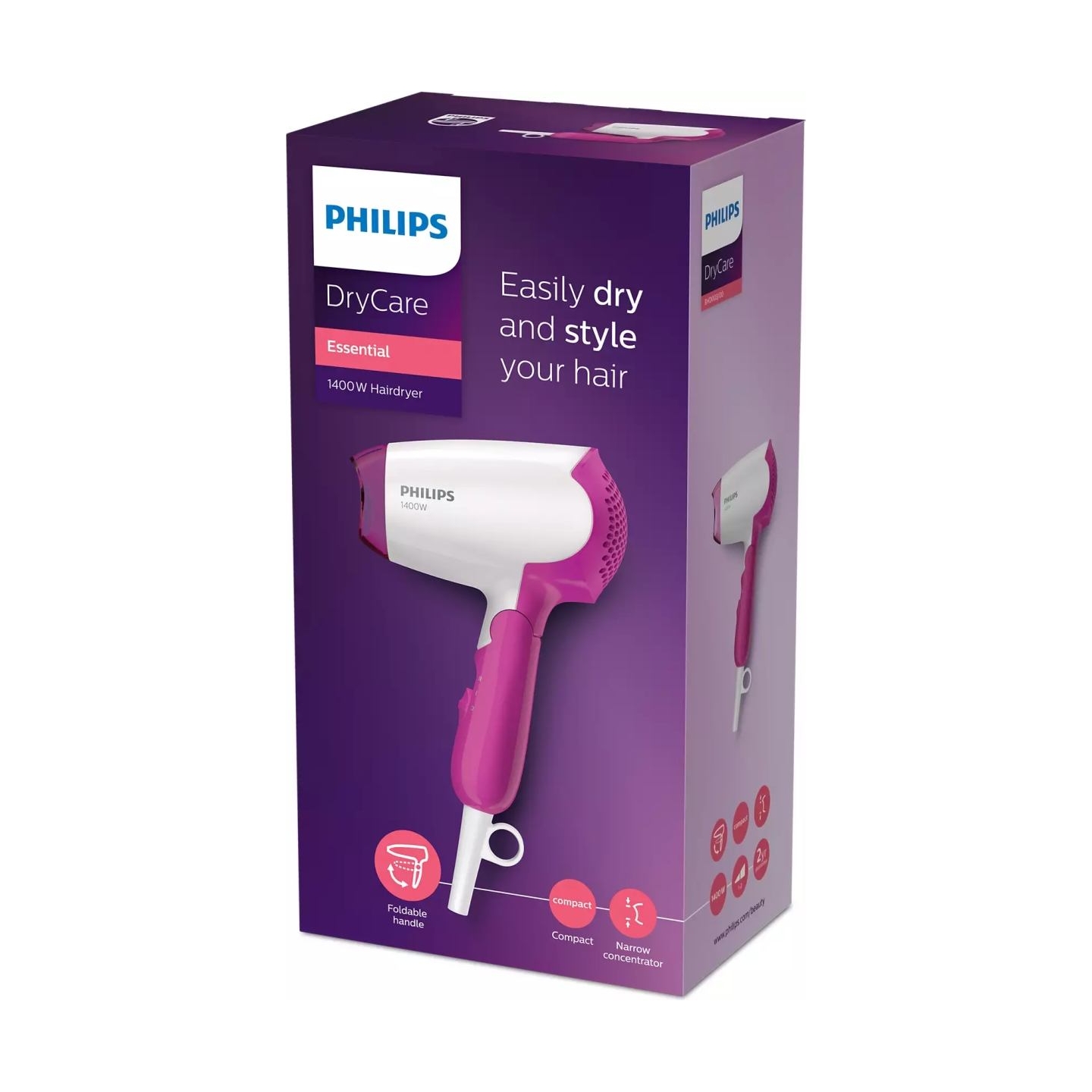 Philips DryCare Essential Hairdryer BHD003/00 1400W. BHD003/00 / BHD003/00