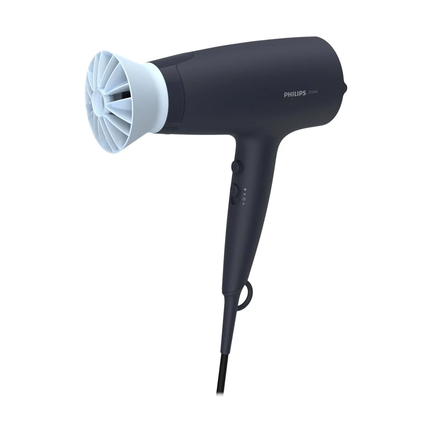 Philips | Hair Dryer | BHD360/20 | 2100 W | Number of temperature settings 6 | Ionic function | Diffuser nozzle | Black/Blue