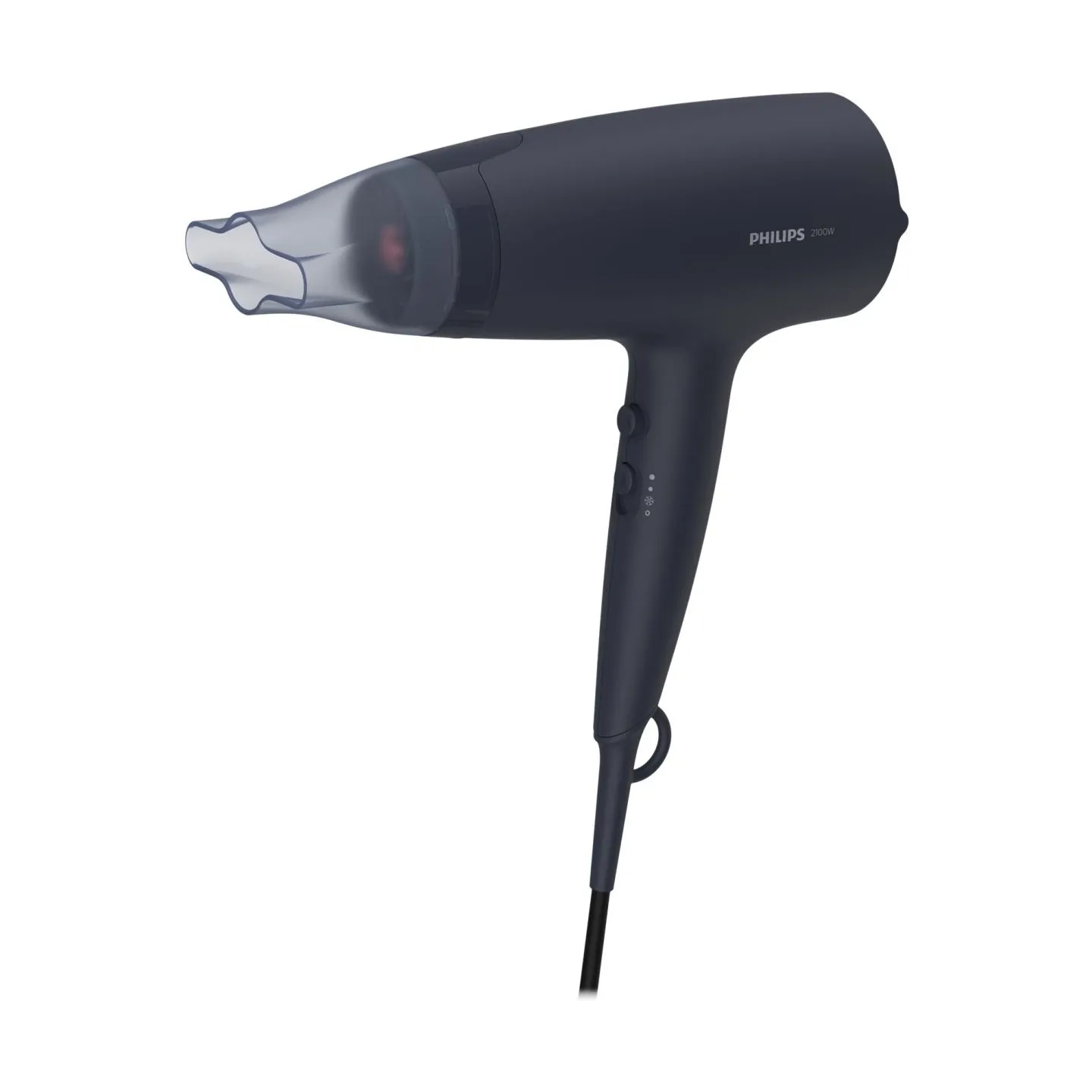 Philips | Hair Dryer | BHD360/20 | 2100 W | Number of temperature settings 6 | Ionic function | Diffuser nozzle | Black/Blue