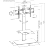 Gembird TV floor stand 43 - 86 black
