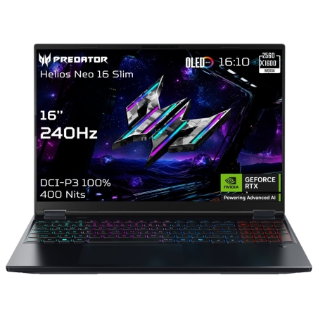 Acer | Predator Helios Neo 16S AI PHN16S-71-95J5 | Black | 16 " | OLED | WQXGA | 240 Hz | Intel Core Ultra 9 | 275HX | 64 GB | D