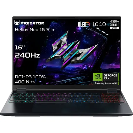 Acer | Predator Helios Neo 16S AI PHN16S-71-95J5 | Black | 16 " | OLED | WQXGA | 240 Hz | Intel Core Ultra 9 | 275HX | 64 GB | D