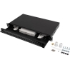 Lanberg Rackmount 19" 1U Fiber Patch panel 24xSC Simplex/24XLC Duplex Black with Accessories | FOP1-24SS-LDB