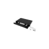 Lanberg Rackmount 19" 1U Fiber Patch panel 24xSC Simplex/24XLC Duplex Black with Accessories | FOP1-24SS-LDB
