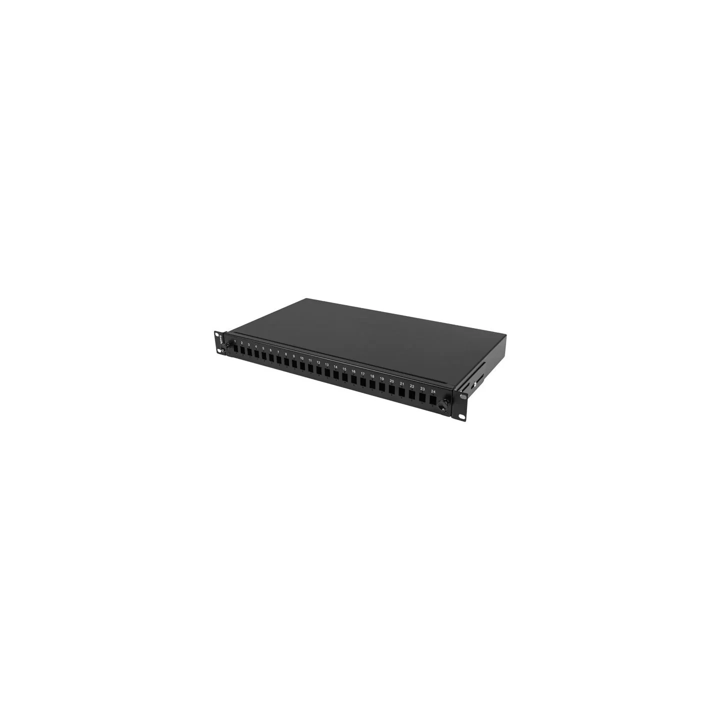 Lanberg Rackmount 19" 1U Fiber Patch panel 24xSC Simplex/24XLC Duplex Black with Accessories | FOP1-24SS-LDB