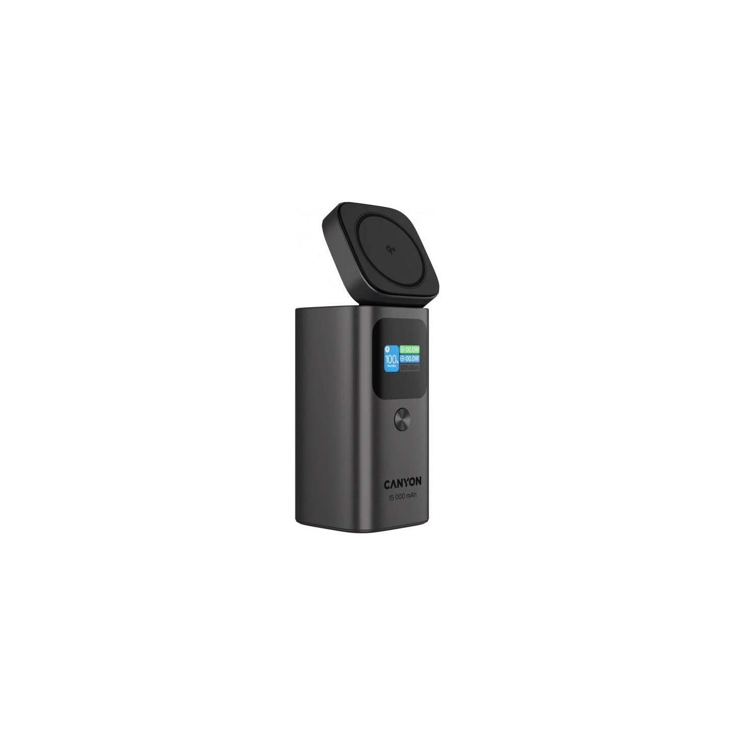 Canyon Qi2 magnetic power bank OnPower 150 15000mAh Aluminium Dark grey