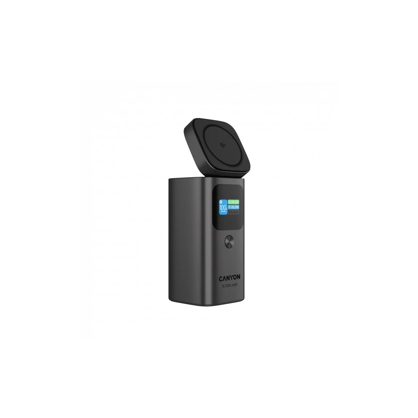 Canyon Qi2 magnetic power bank OnPower 150 15000mAh Aluminium Dark grey