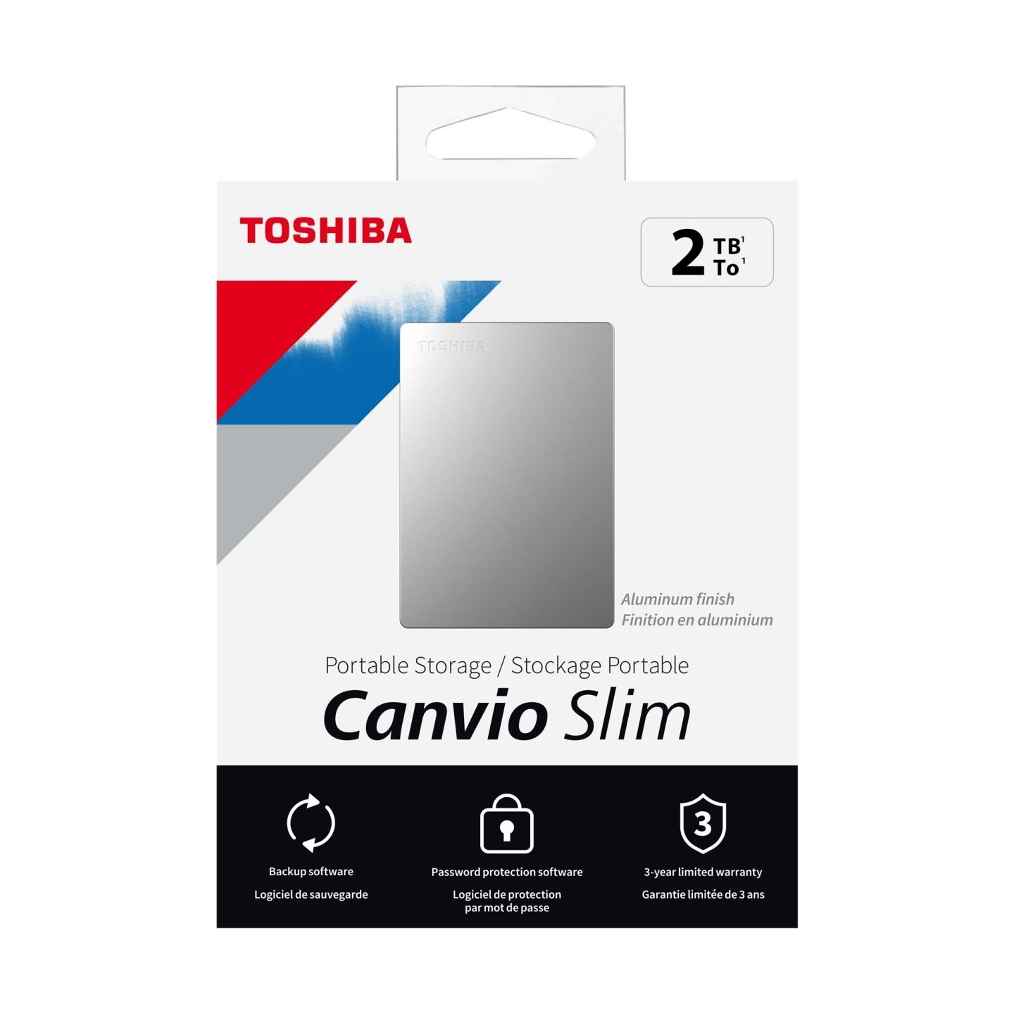 Toshiba Canvio Slim | HDTD320ES3EA | 2000 GB | 2.5 " | USB 3.2 Gen1 | Silver