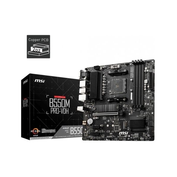 MSI B550M PRO-VDH AM4 4DDR4 HDMI/DP/VGA mATX