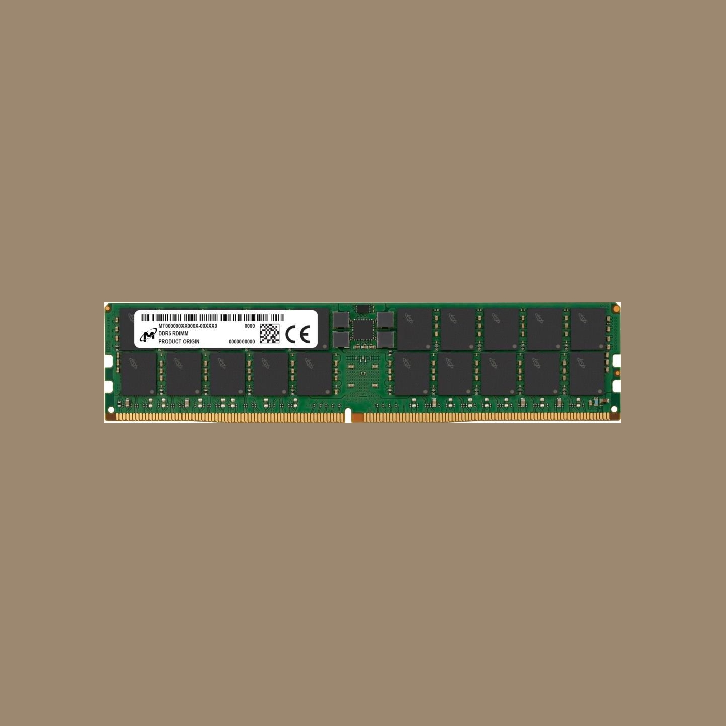 Micron Server Memory Module|MICRON|DDR5|128GB|RDIMM|5600 MHz|CL 46|1.1 V|MTC40F2047S1RC56BR