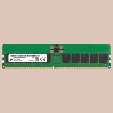 Micron Server Memory Module|MICRON|DDR5|64 GB|Registered (buffered)|5600 MHz|CL 46|1.1 V|288-pin DIMM|ECC Yes|MTC40F2046S1RC56BD