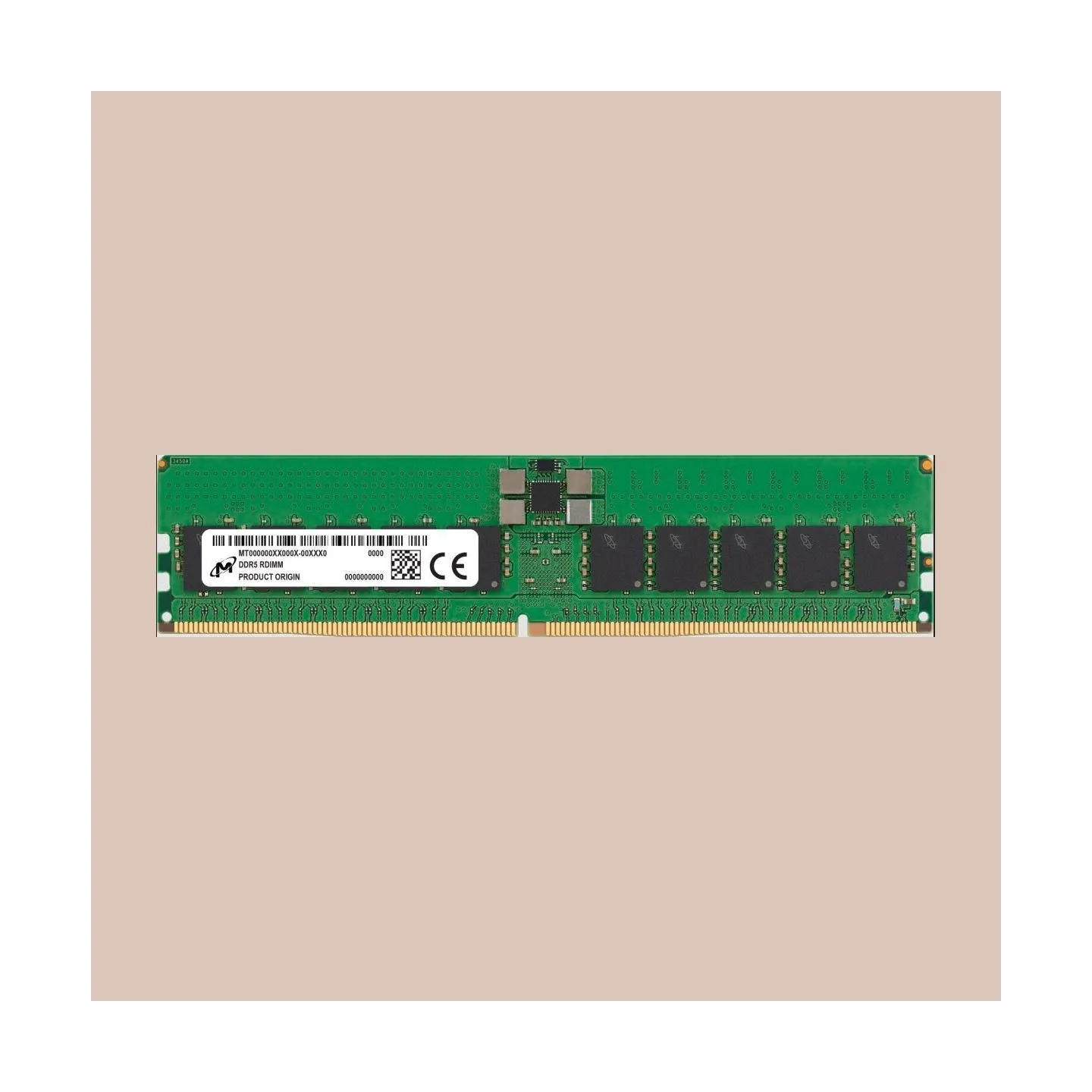 Micron Server Memory Module|MICRON|DDR5|64 GB|Registered (buffered)|5600 MHz|CL 46|1.1 V|288-pin DIMM|ECC Yes|MTC40F2046S1RC56BD