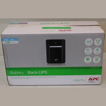 Schneider APC Back-UPS 1600VA, 230V, AVR, IEC Sockets |  Schneider Electric Back-UPS, Tower | BX1600MI | 1600 VA | 900 W | DAMAG