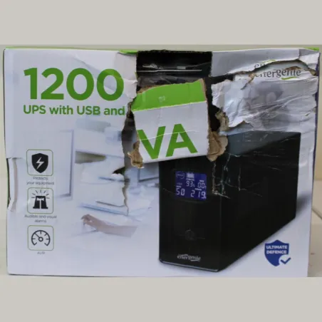 Energenie UPS with USB and LCD display, 1200 VA, black | EnerGenie | UPS with USB and LCD display, Black | 1200 VA | DAMAGED PAC