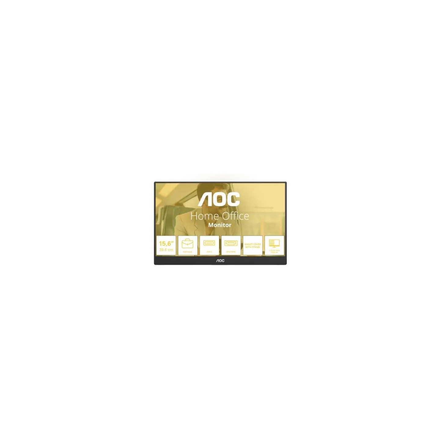 AOC Monitor 16T20E2 15.6 inches IPS Mini HDMI USB-C Speakers