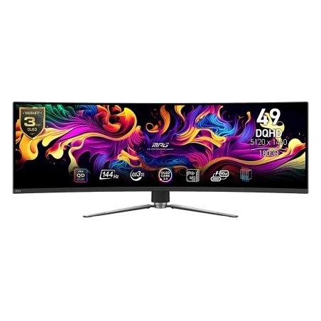 MSI Monitor MPG 491CQP QD-OLED 49 inches/LED/QD-OLED/Curved/144Hz/Black