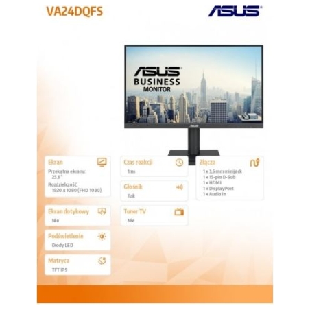 Asus Monitor 24 inch VA24DQFS IPS FHD 100Hz HDMI VGA