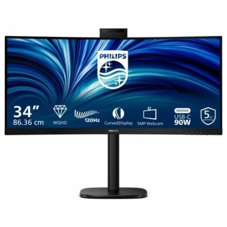 Philips Monitor 34 inches 34B2U3600CH Curved VA HDMIx2 DP HAS USB-C RJ45 KVM