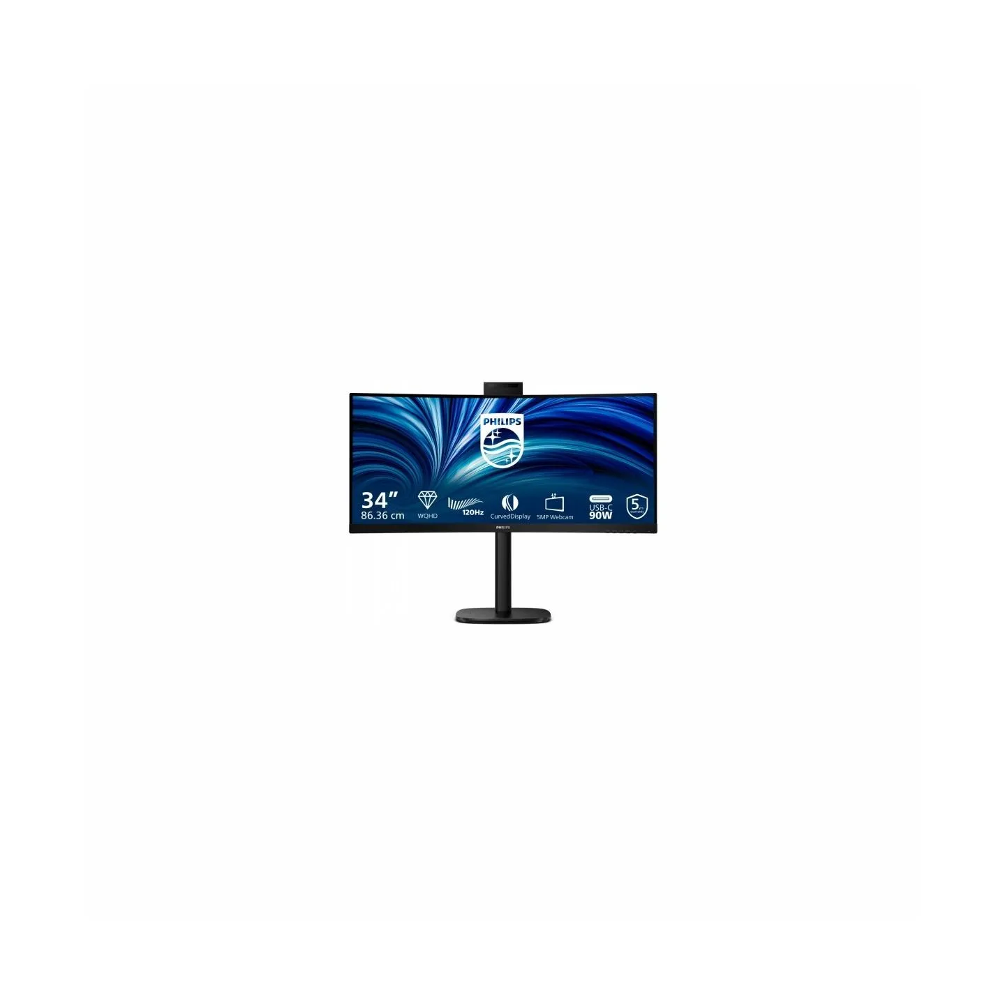 Philips Monitor 34 inches 34B2U3600CH Curved VA HDMIx2 DP HAS USB-C RJ45 KVM