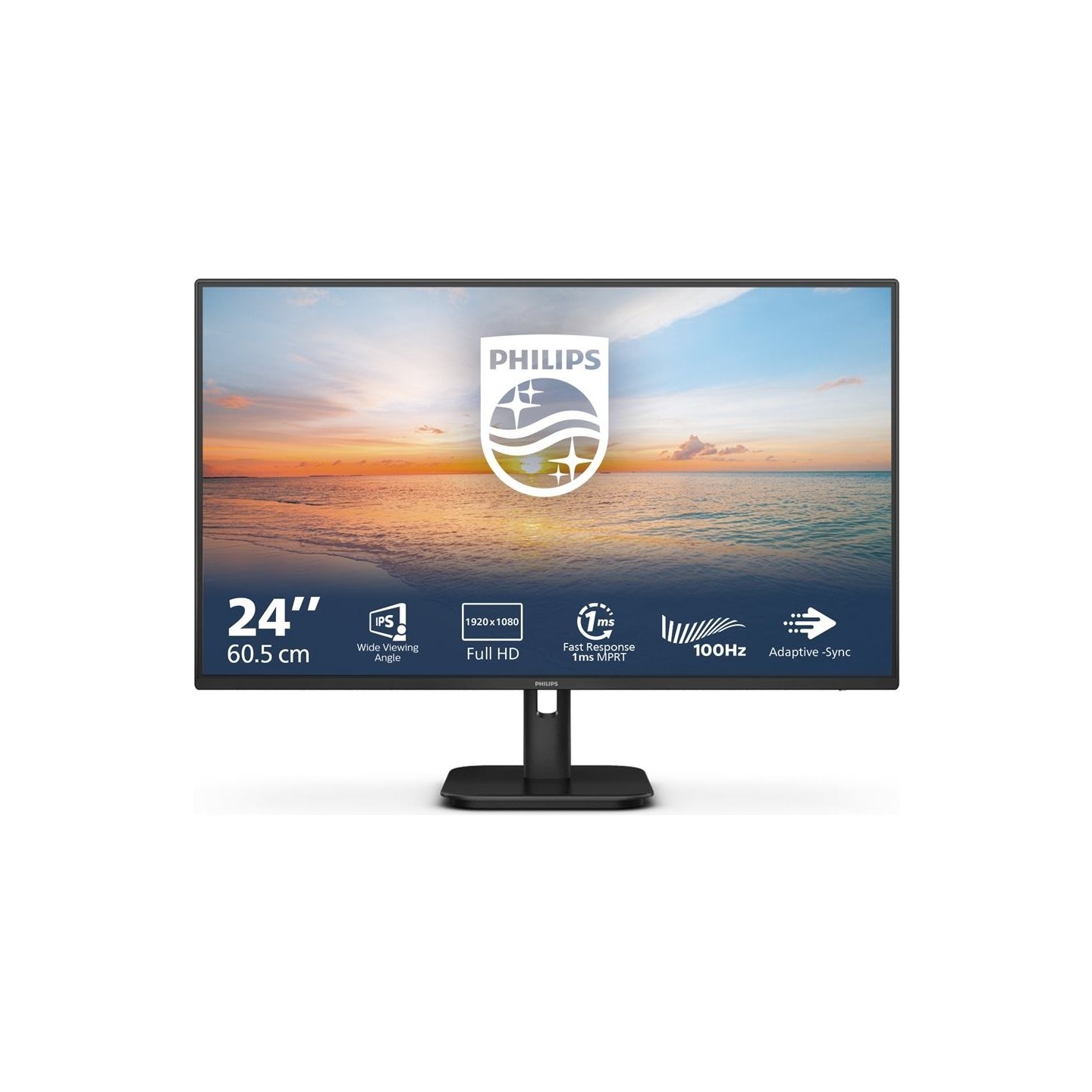 Philips | 24E1N1100A/00 | 24 " | IPS | 16:9 | 100 Hz | 1 ms | 1920 x 1080 pixels | 250 cd/m² | HDMI ports quantity 1 | Black | W